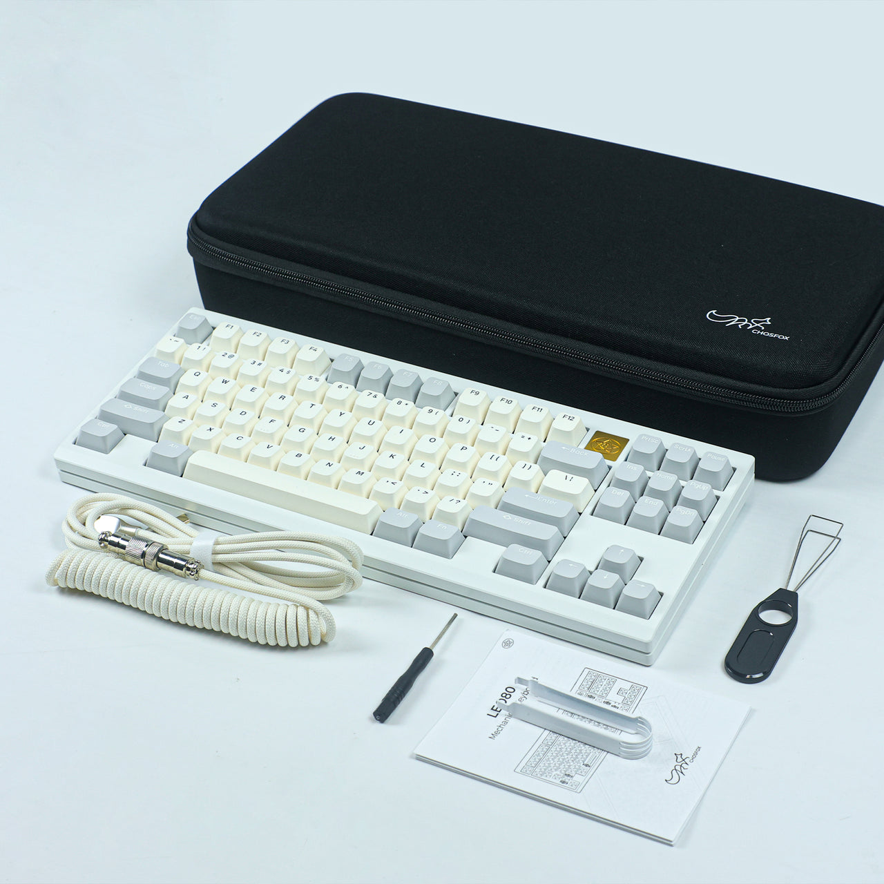 Leo80 prebuilt keyboard with carry case and accessories