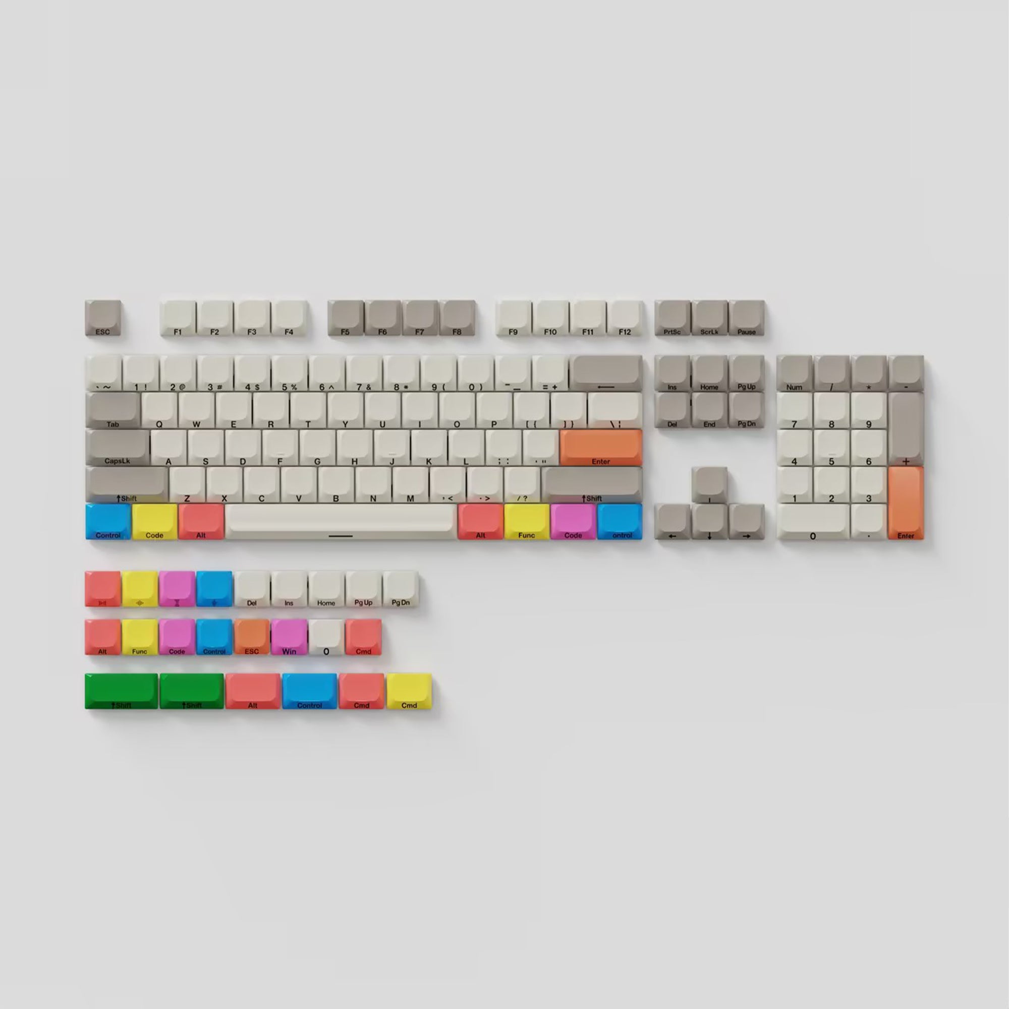 Chosfox MX Side Print Low Profile Keycaps Set