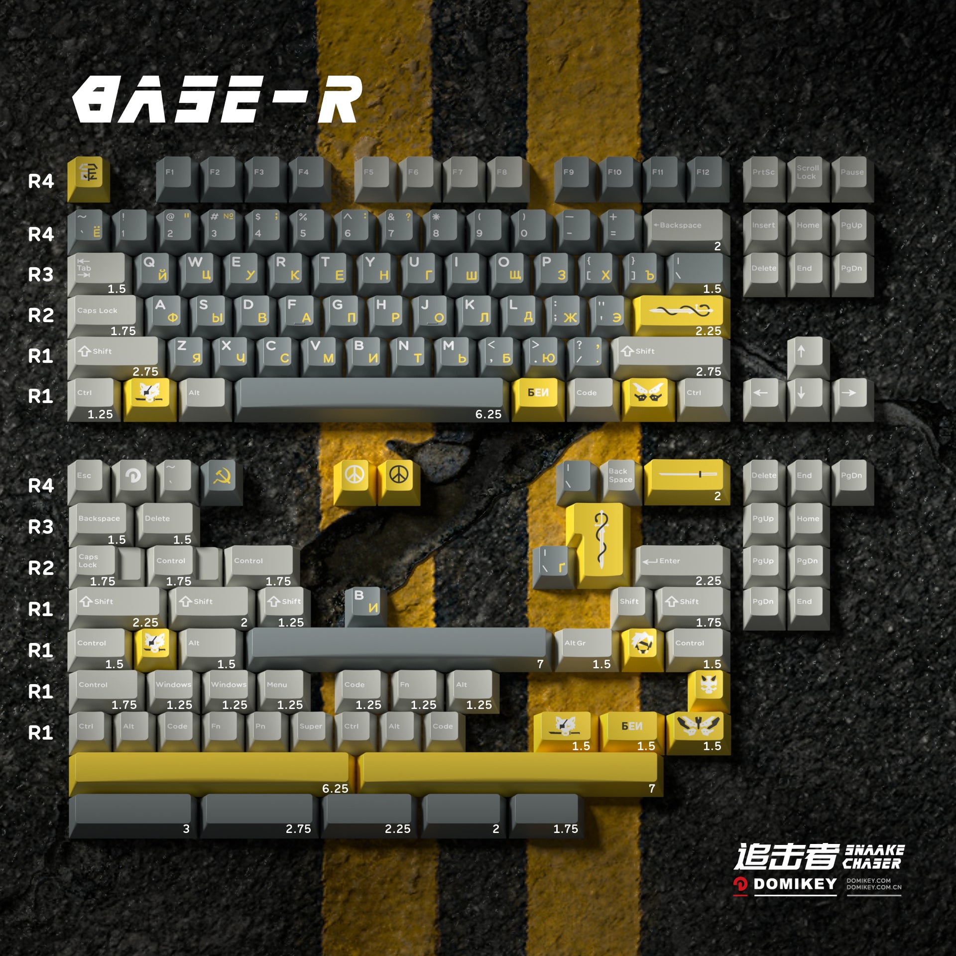 Domikey Snaake Chaser Keycap Set-Chosfox