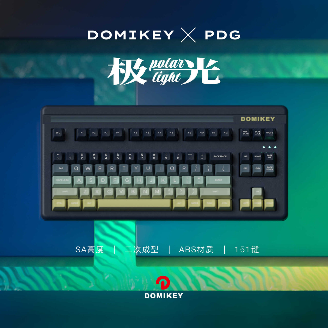 Domikey Polar Lights SA Profile ABS Doubleshot Keycaps-Chosfox