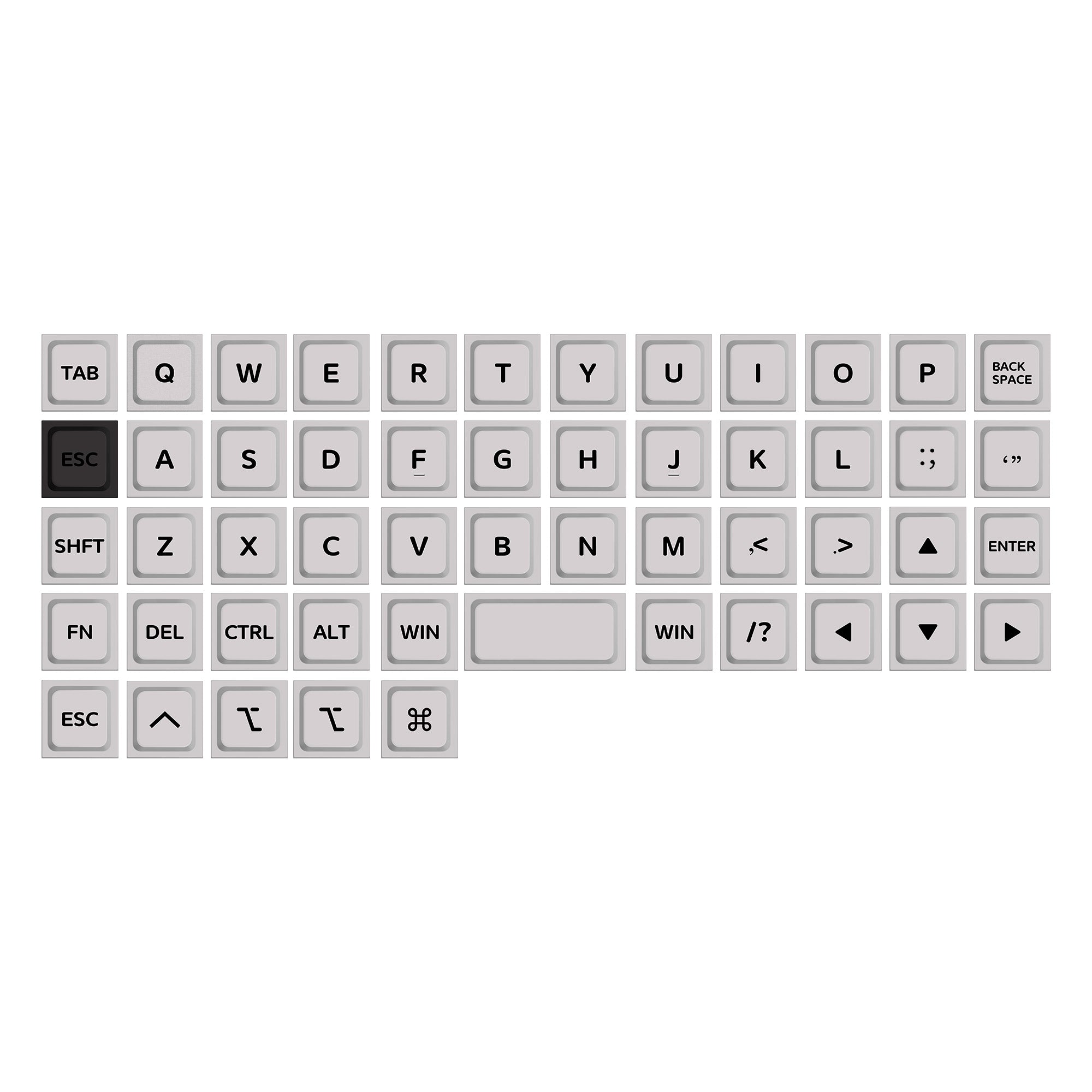 Chocfox LAK Low-profile Keycaps Set(Pre-sale)