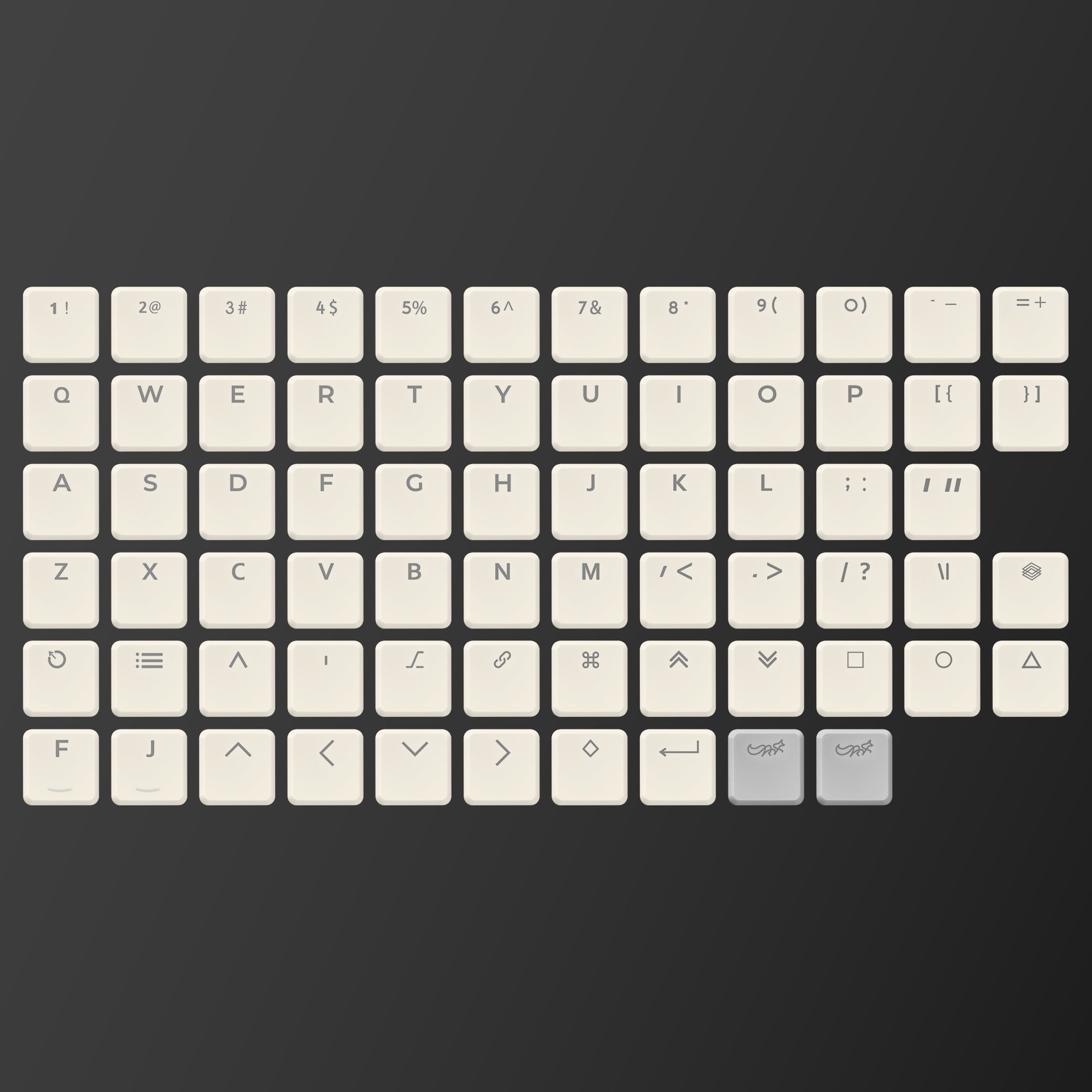 ChocFox CFX BOW Font Backlit Keycap Set