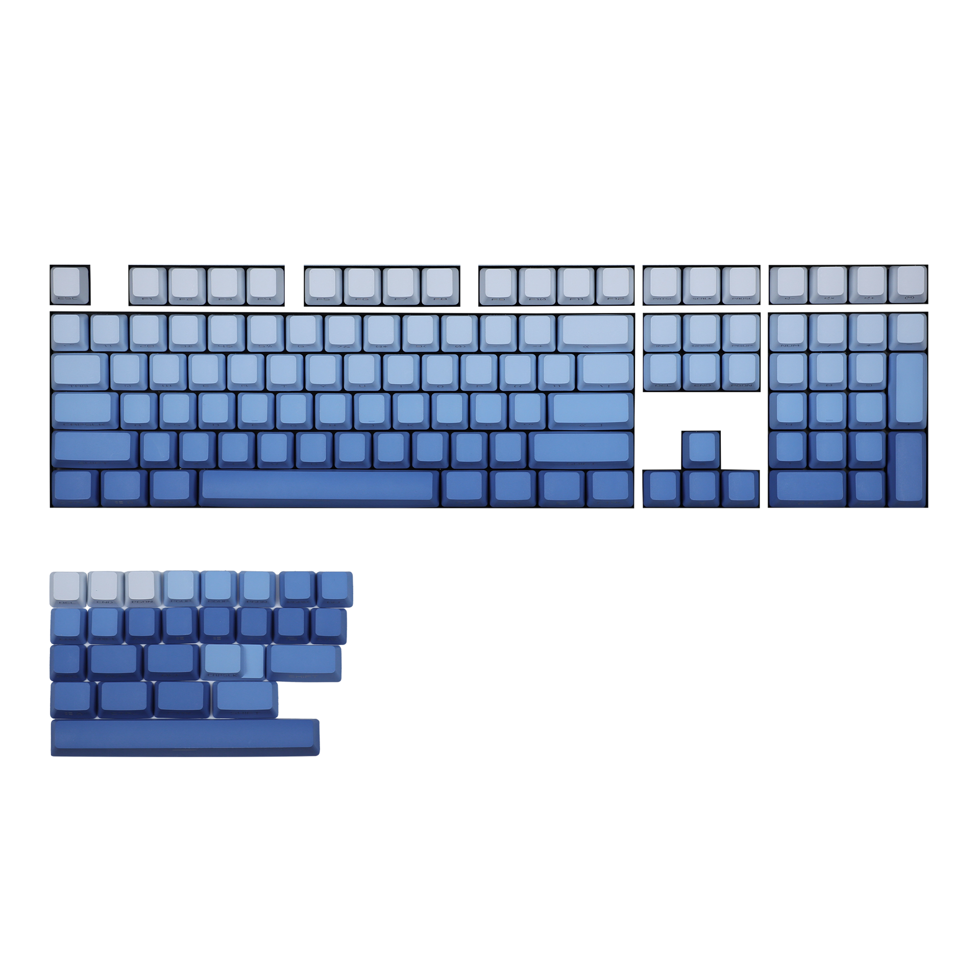 Chosfox OEM Profile Side Print Gradient Keycaps Set - 134 Keys-Chosfox