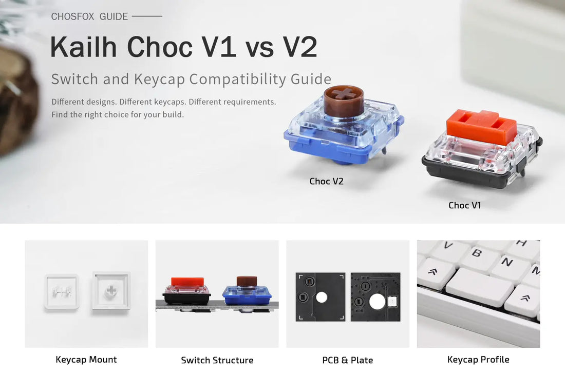 Kailh Choc V1 vs V2: Switch and Keycap Compatibility Guide