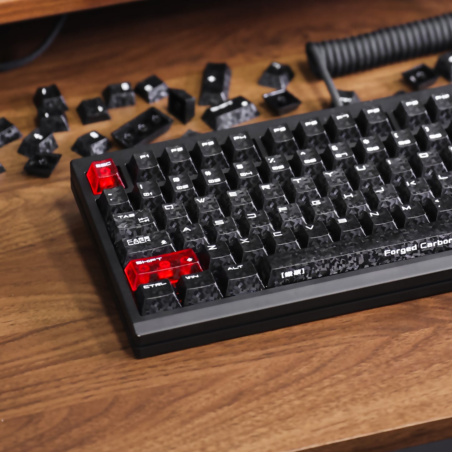 Forged Carbon Cherry Profile Keycap Set-123 Keys