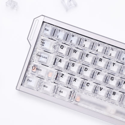 White Red Purple Transparent Frosted Cherry Height Keycaps-123keys