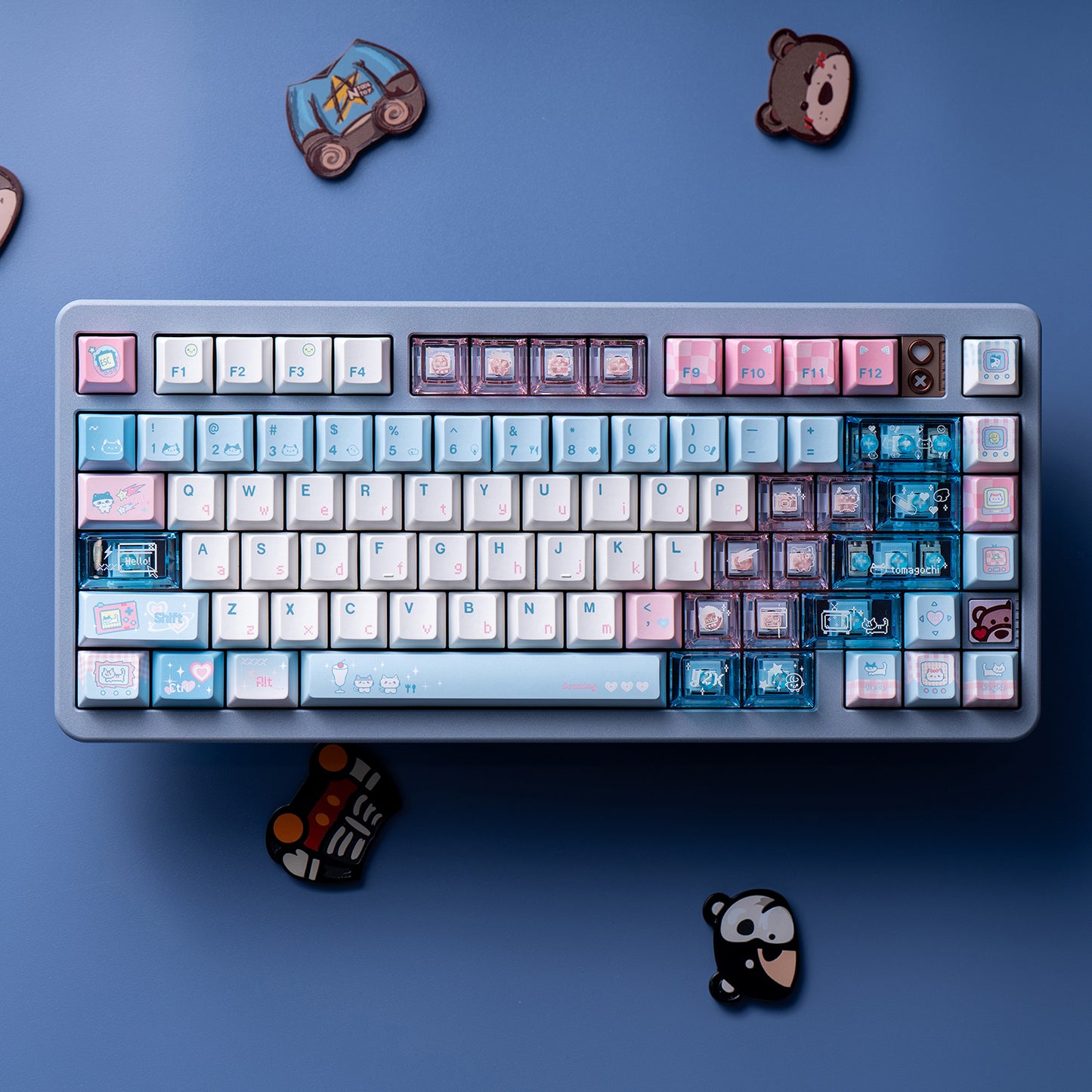 Chosfox & Soulcat Electro Meow Artisan Keycap Set