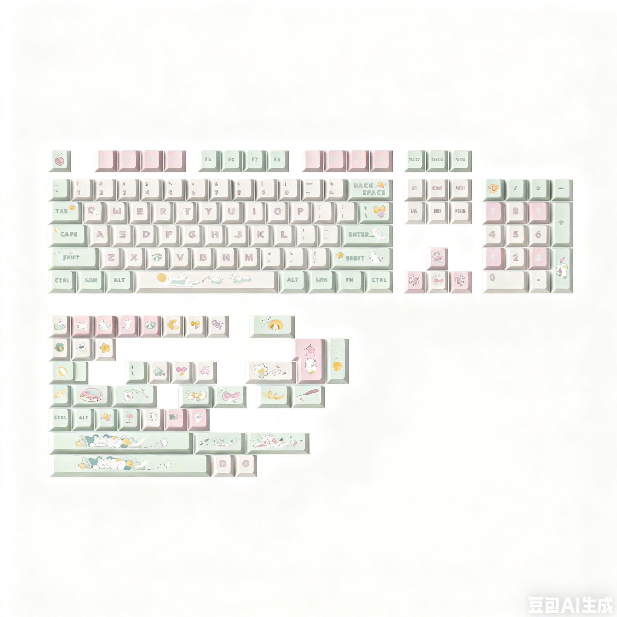 Meow Day Holiday Keycap Set