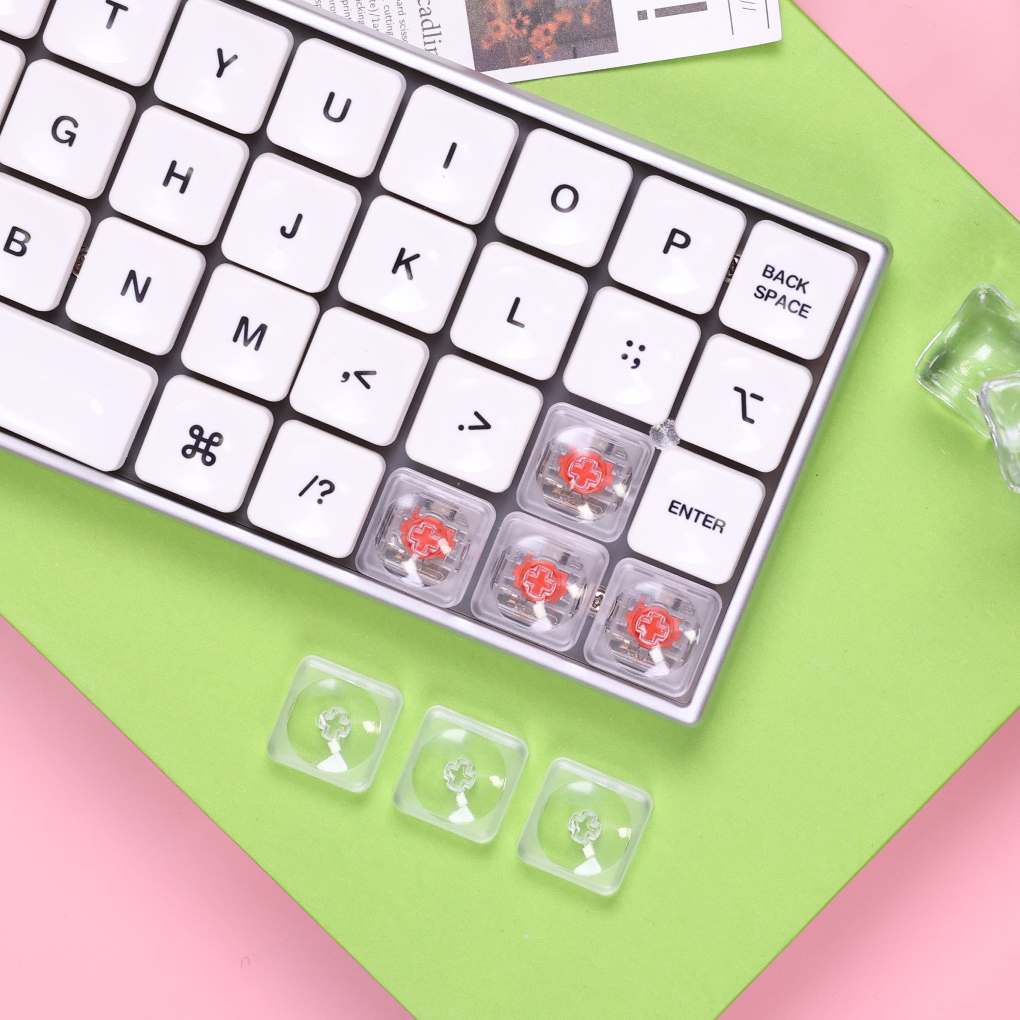Chosfox クロスステム ロープロファイル スイッチ用麻雀キーキャップ