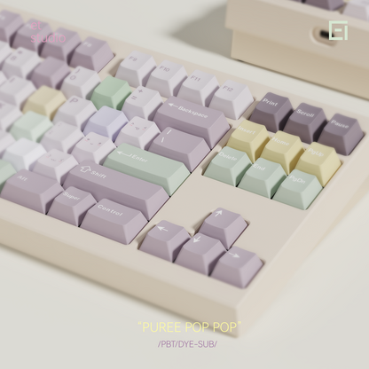 Chosfox & ET Taro Pistachio Paste Keycap Set