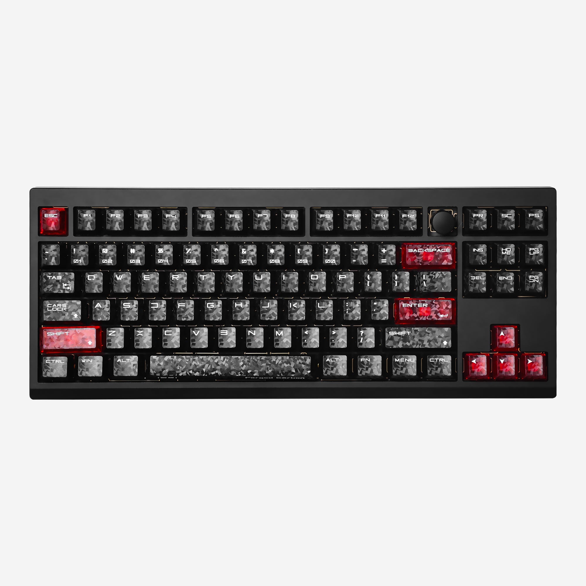 Forged Carbon Cherry Profile Keycap Set-123 Keys