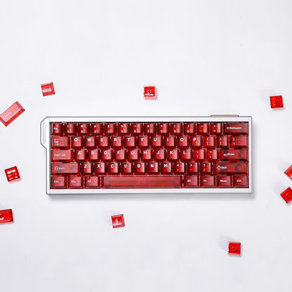 White Red Purple Transparent Frosted Cherry Height Keycaps-123keys