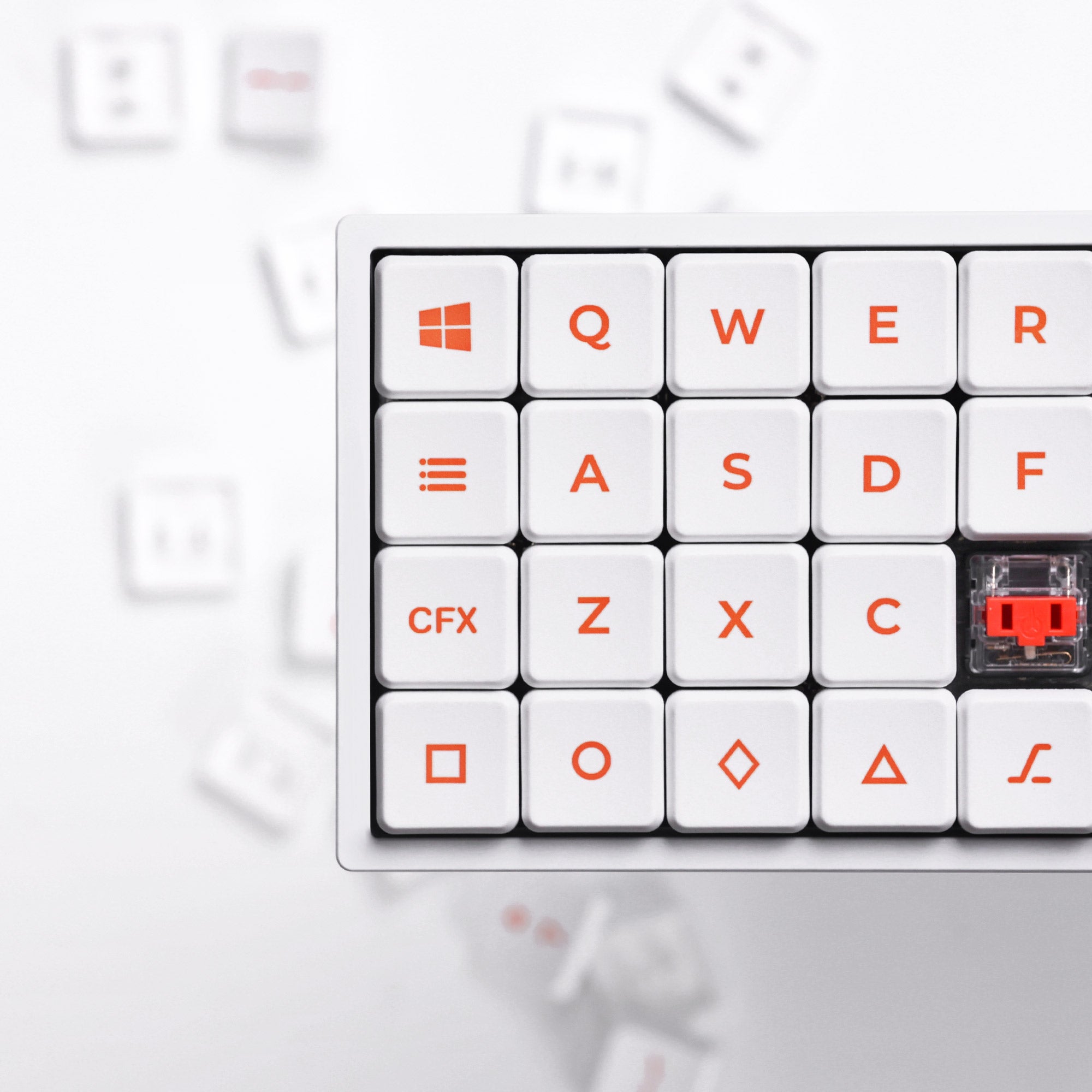 Chosfox CFX Warm White Low-profile Keycap Set – Chosfox