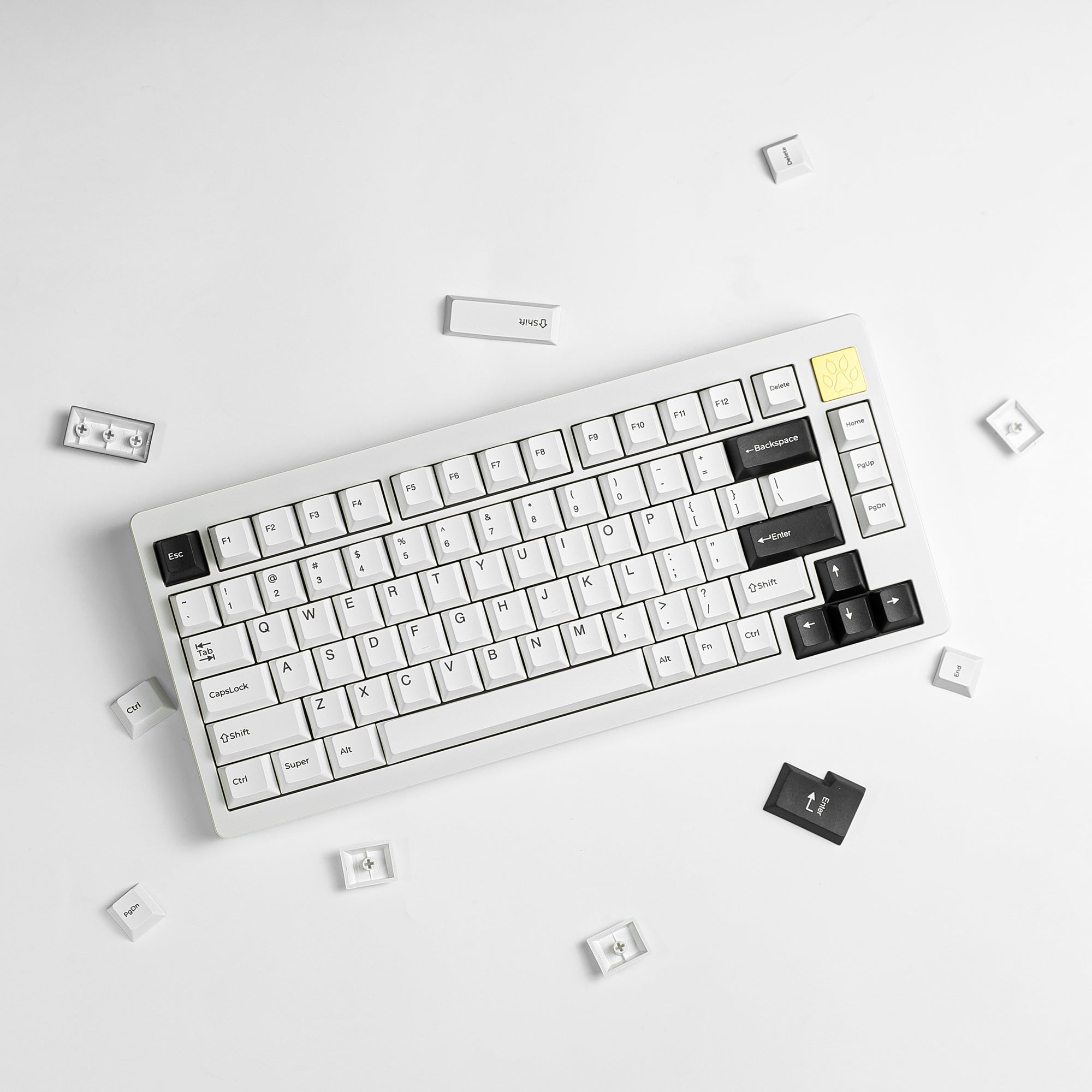 ChocFox Snowfrost PBT Bow Keycap Set