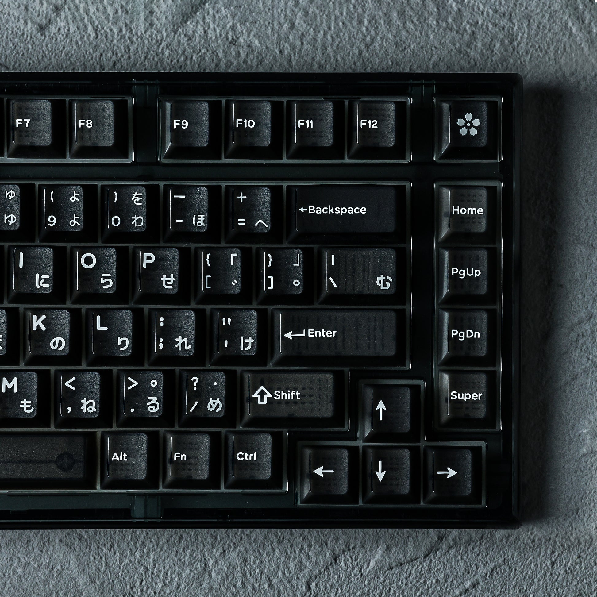 Domikey Obsidian WOB Cherry Keycaps-Chosfox