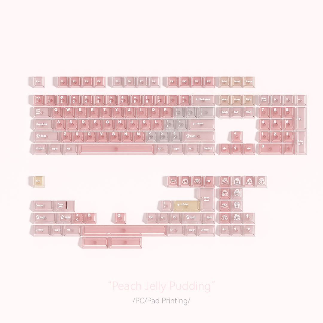 Peach Jelly Pudding Keycaps