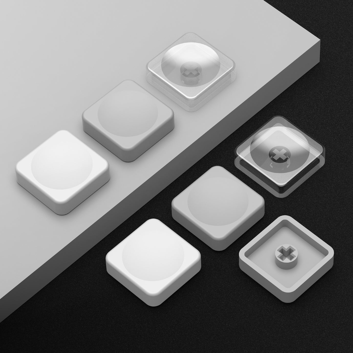 Touches de Mahjong Chosfox pour commutateurs à profil bas à tige croisée