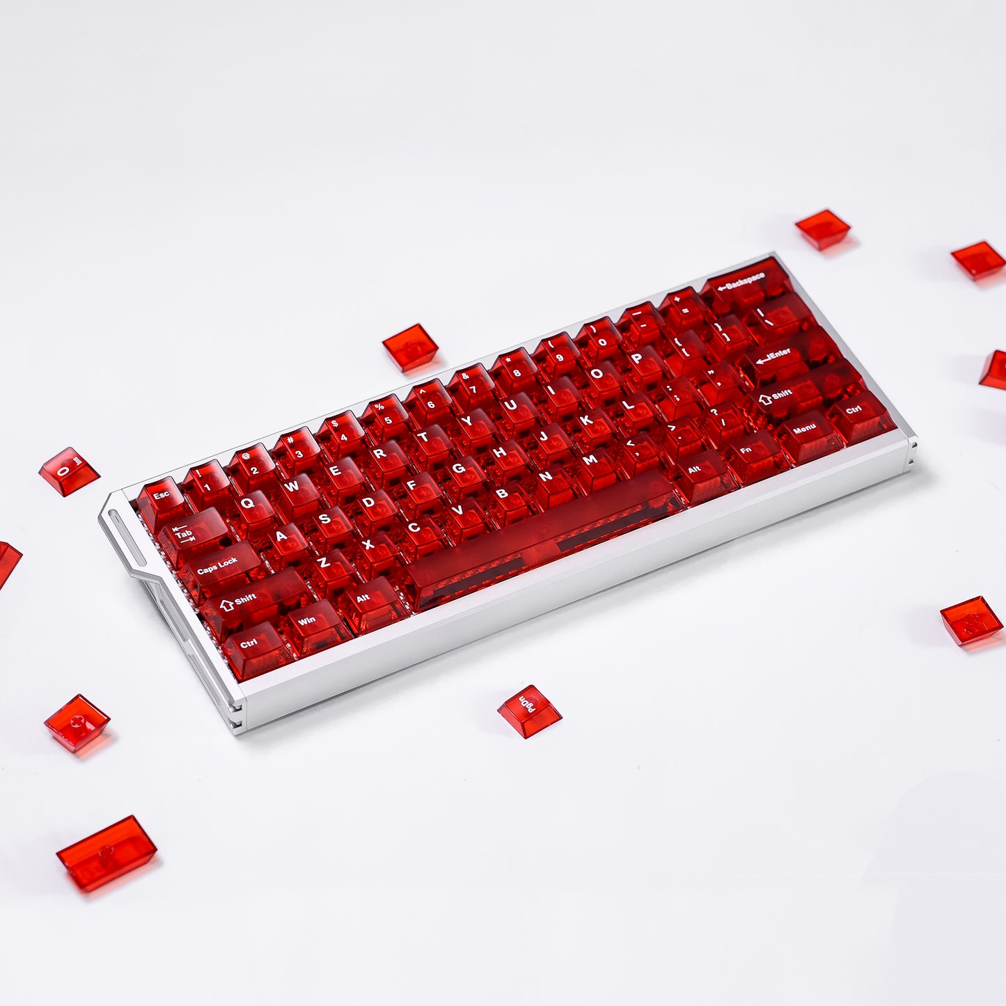 White Red Purple Transparent Frosted Cherry Height Keycaps-123keys