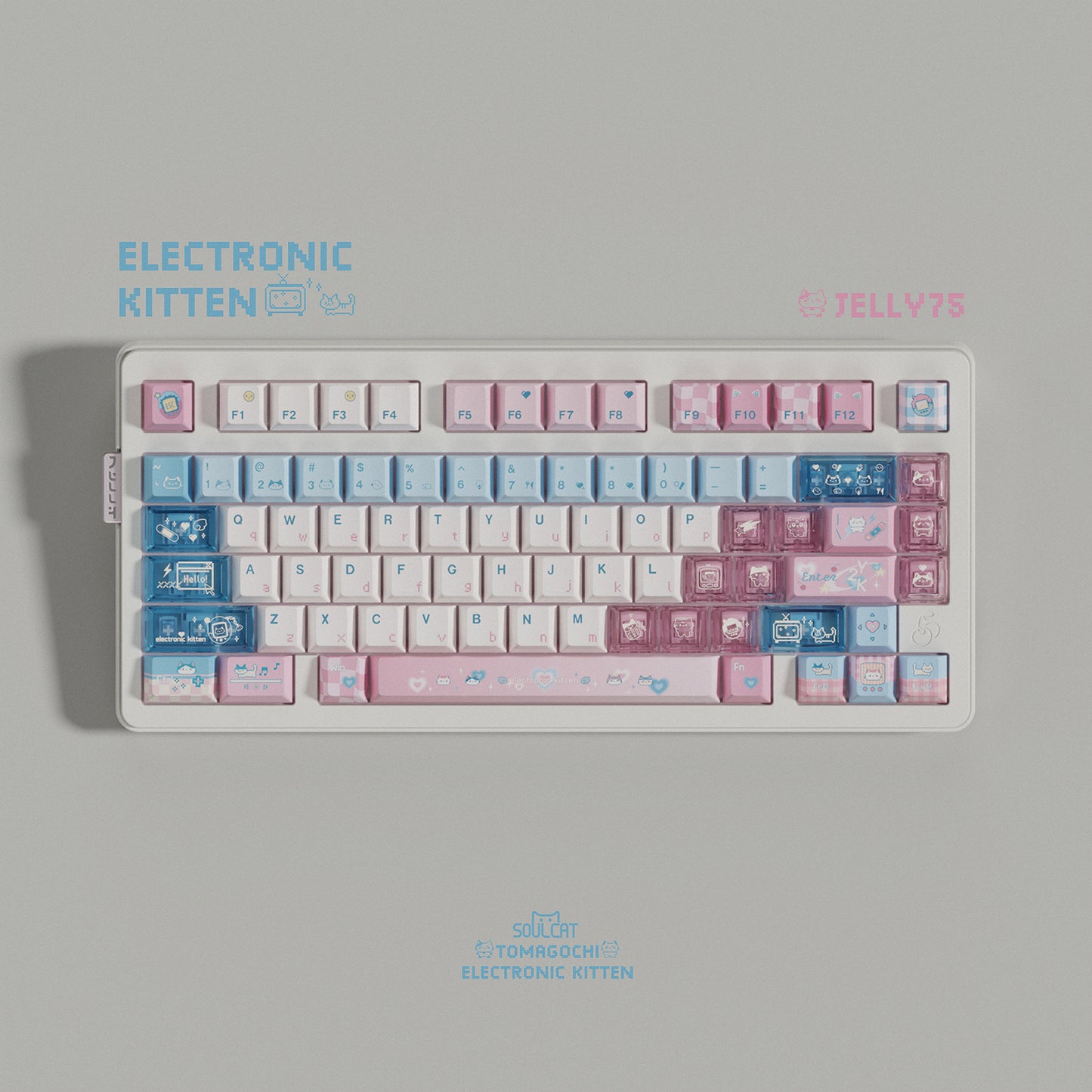 Chosfox & Soulcat Electro Meow Artisan Keycap Set