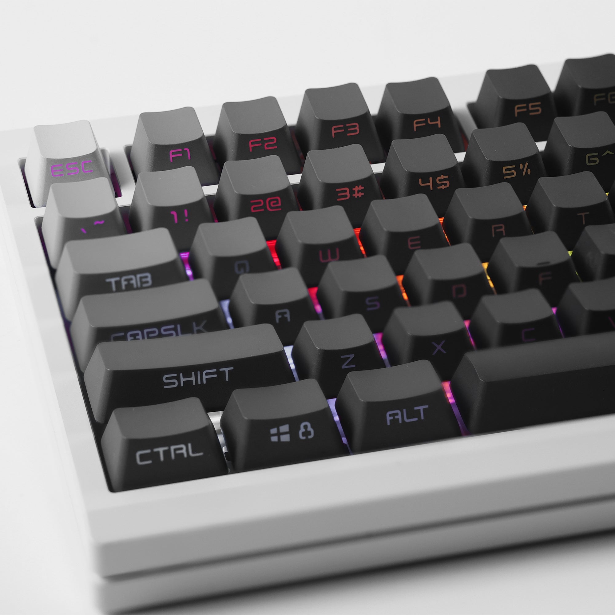 Chosfox Gray OEM Profile Side Print Gradient Keycaps Set