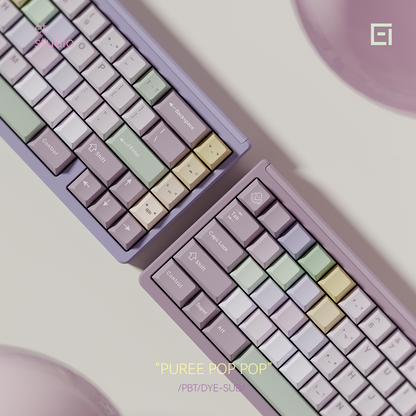 Chosfox & ET Taro Pistachio Paste Keycap Set