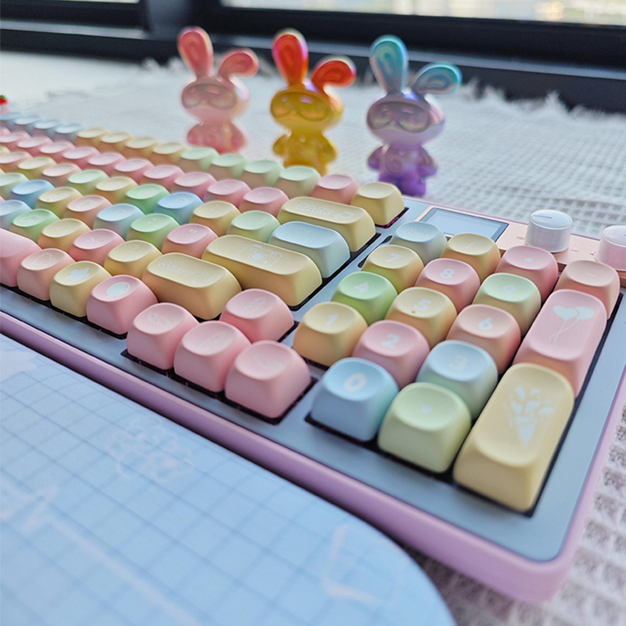 Rainbow Bunny Paradise MOA profile Keycap Set-142 Keys