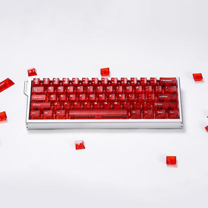 White Red Purple Transparent Frosted Cherry Height Keycaps-123keys