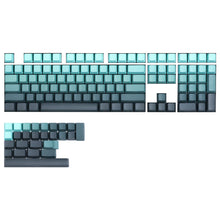 Chosfox シアン OEM プロファイル サイド プリント グラデーション キーキャップ セット