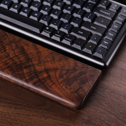 Black Walnut Wood Palm Keyboard Wrist Rest（Presale）