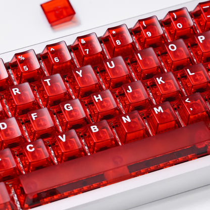 White Red Purple Transparent Frosted Cherry Height Keycaps-123keys