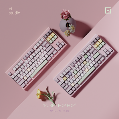 Chosfox & ET Taro Pistachio Paste Keycap Set