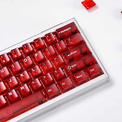 White Red Purple Transparent Frosted Cherry Height Keycaps-123keys