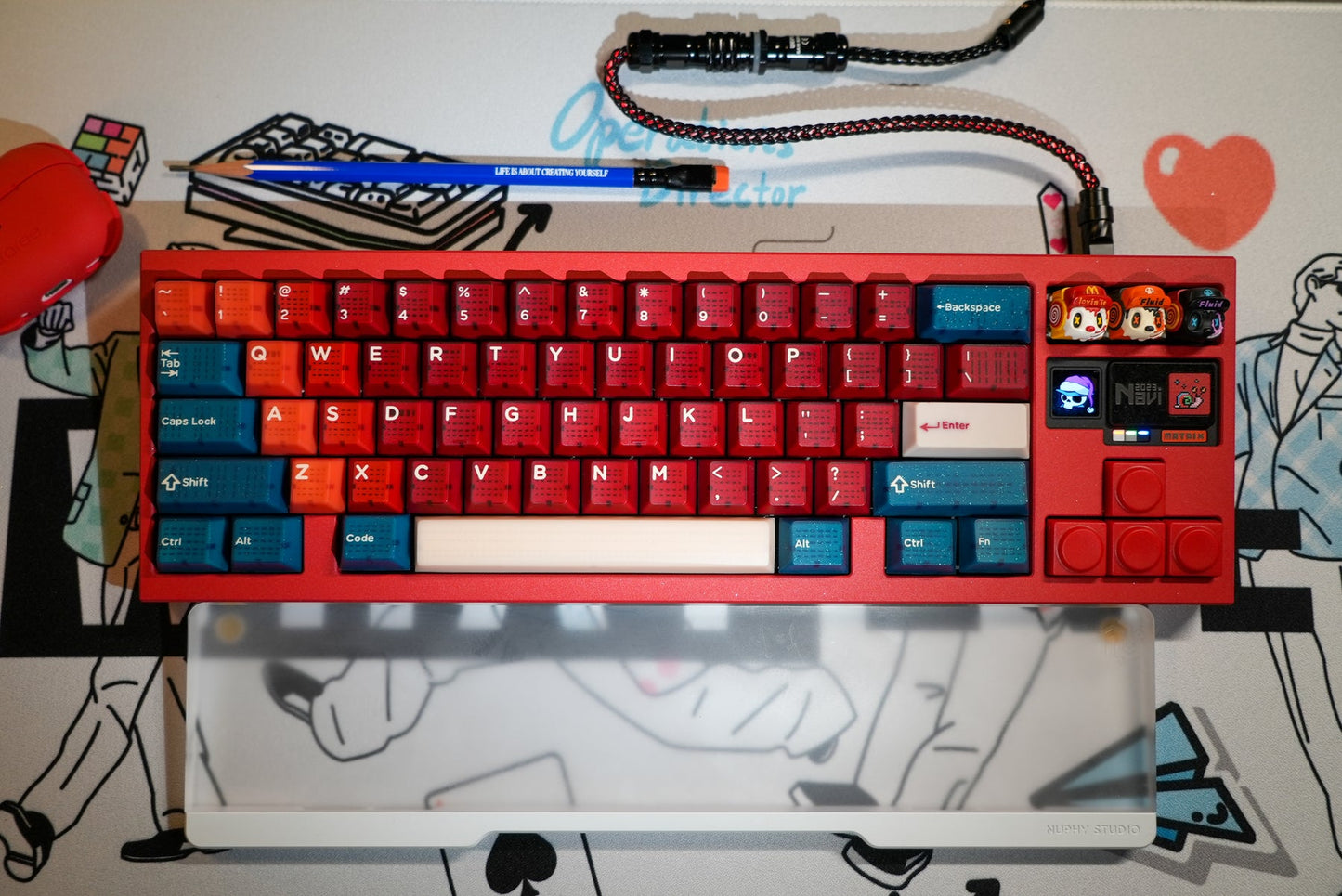 Hifi Fox Studio x Domikey | Red Bean Keycaps-Chosfox
