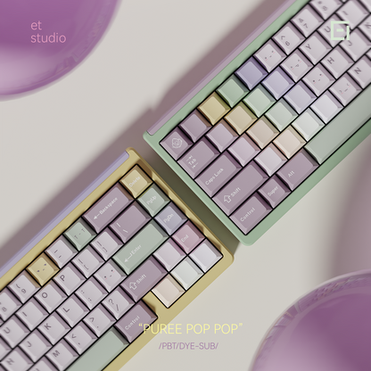 Chosfox & ET Taro Pistachio Paste Keycap Set