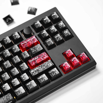 Forged Carbon Cherry Profile Keycap Set-123 Keys