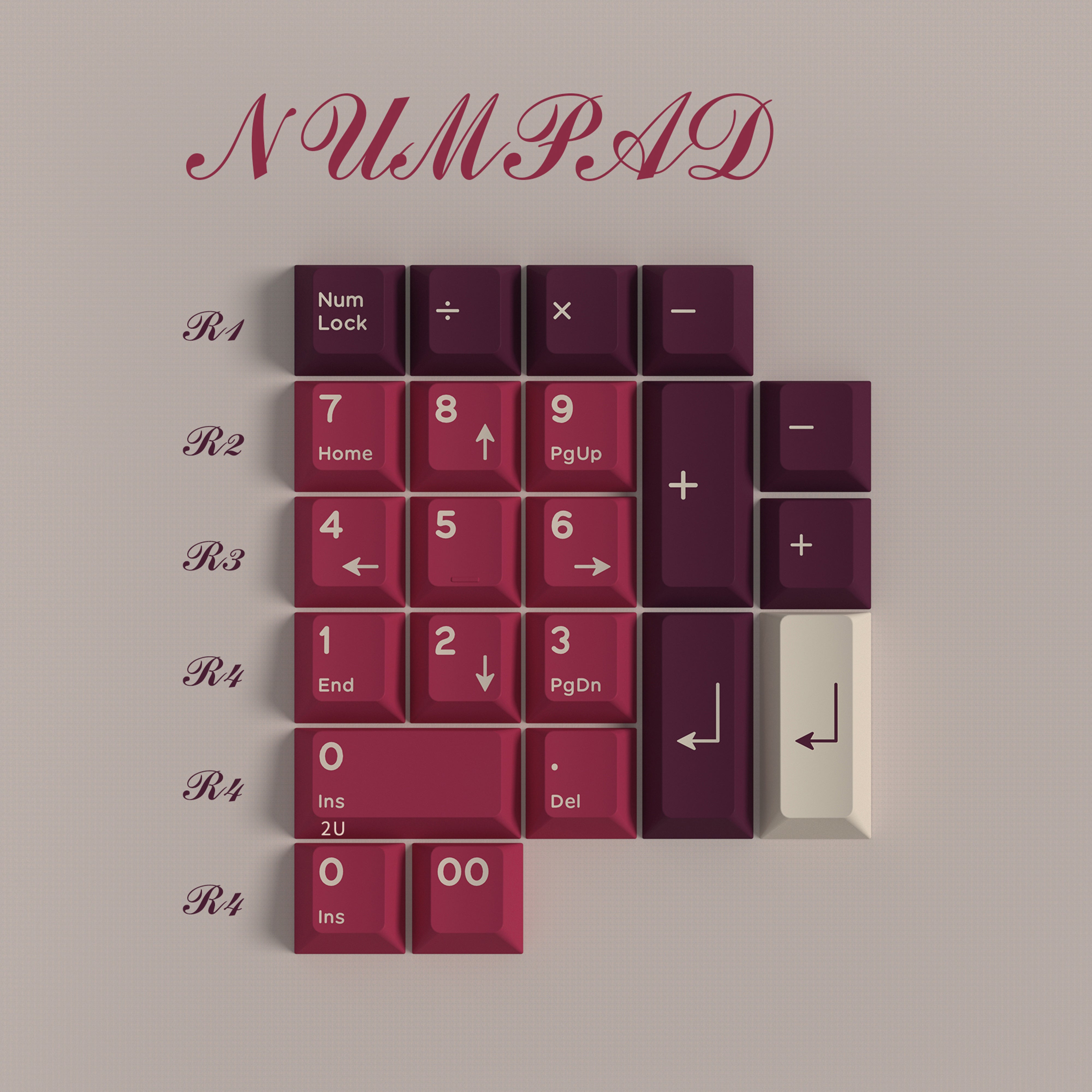 In-Stock] Zero-G Studio x Domikey | Red Velvet Keycaps