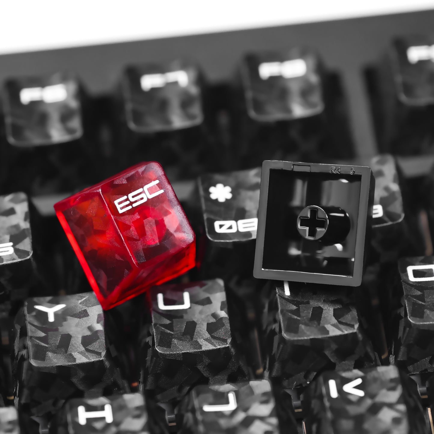 Forged Carbon Cherry Profile Keycap Set-123 Keys