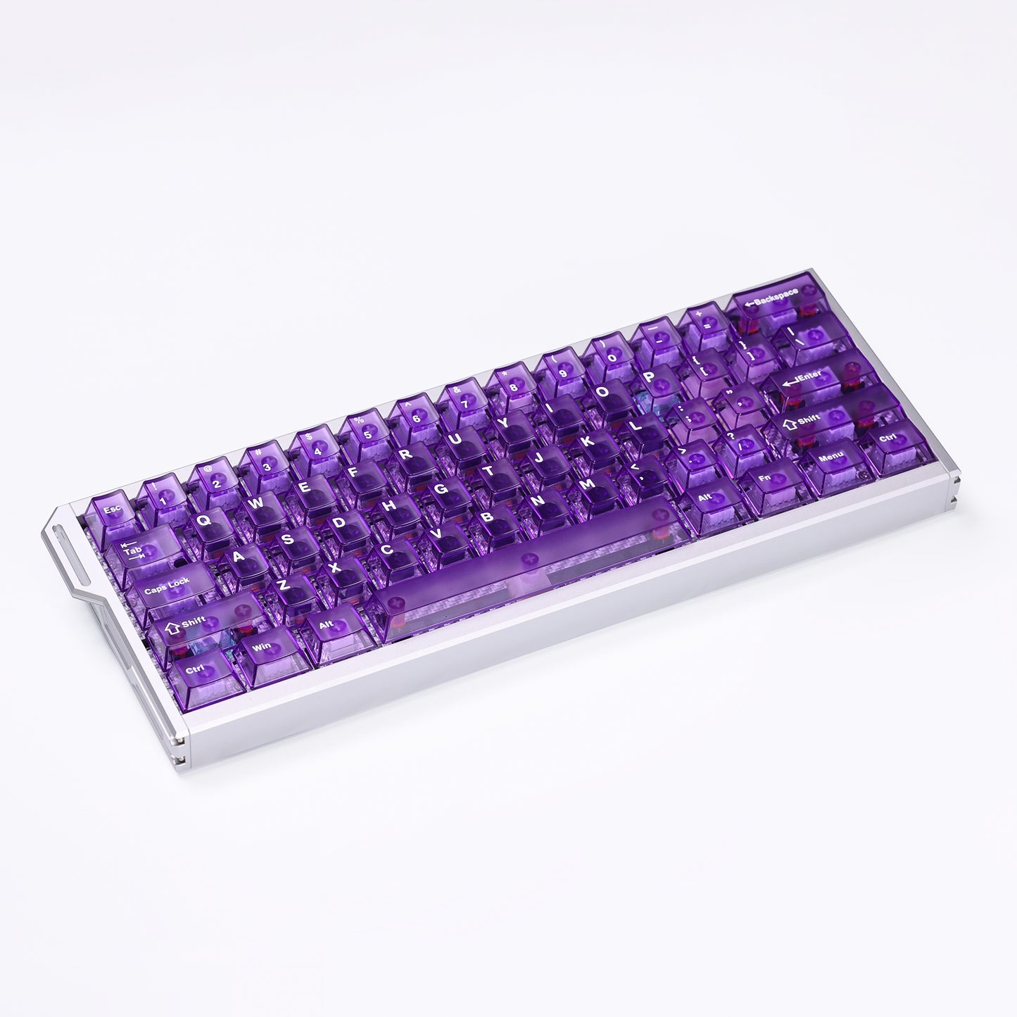 White Red Purple Transparent Frosted Cherry Height Keycaps-123keys