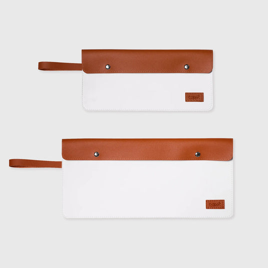 Chosfox white PU keyboard bag, low-profile
