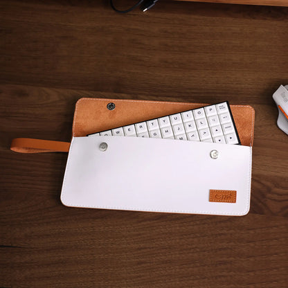 Chosfox white PU keyboard bag, lowprofile