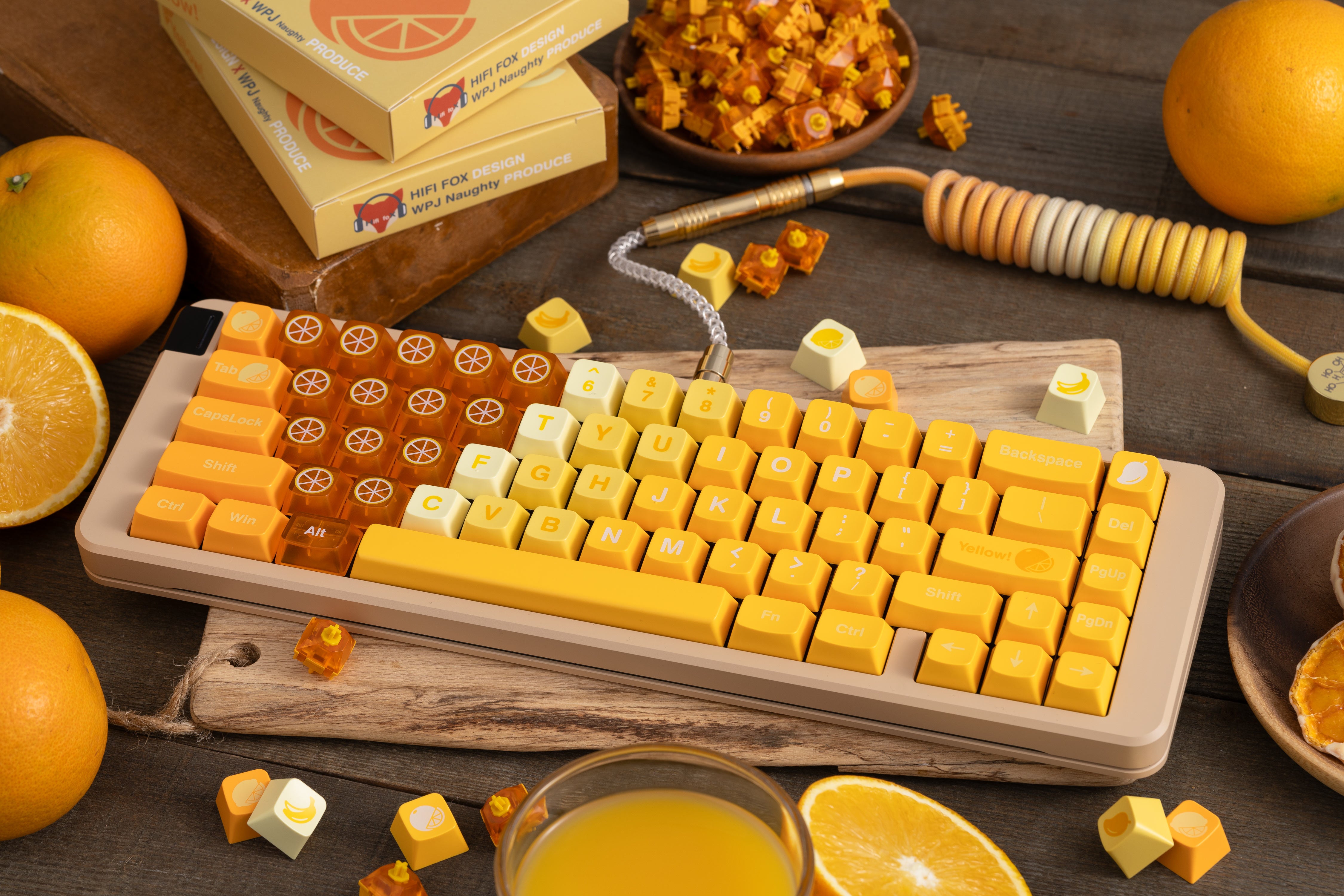 Hifi Fox x WPJ | Yellow Fruit WDA Profile Keycap Set
