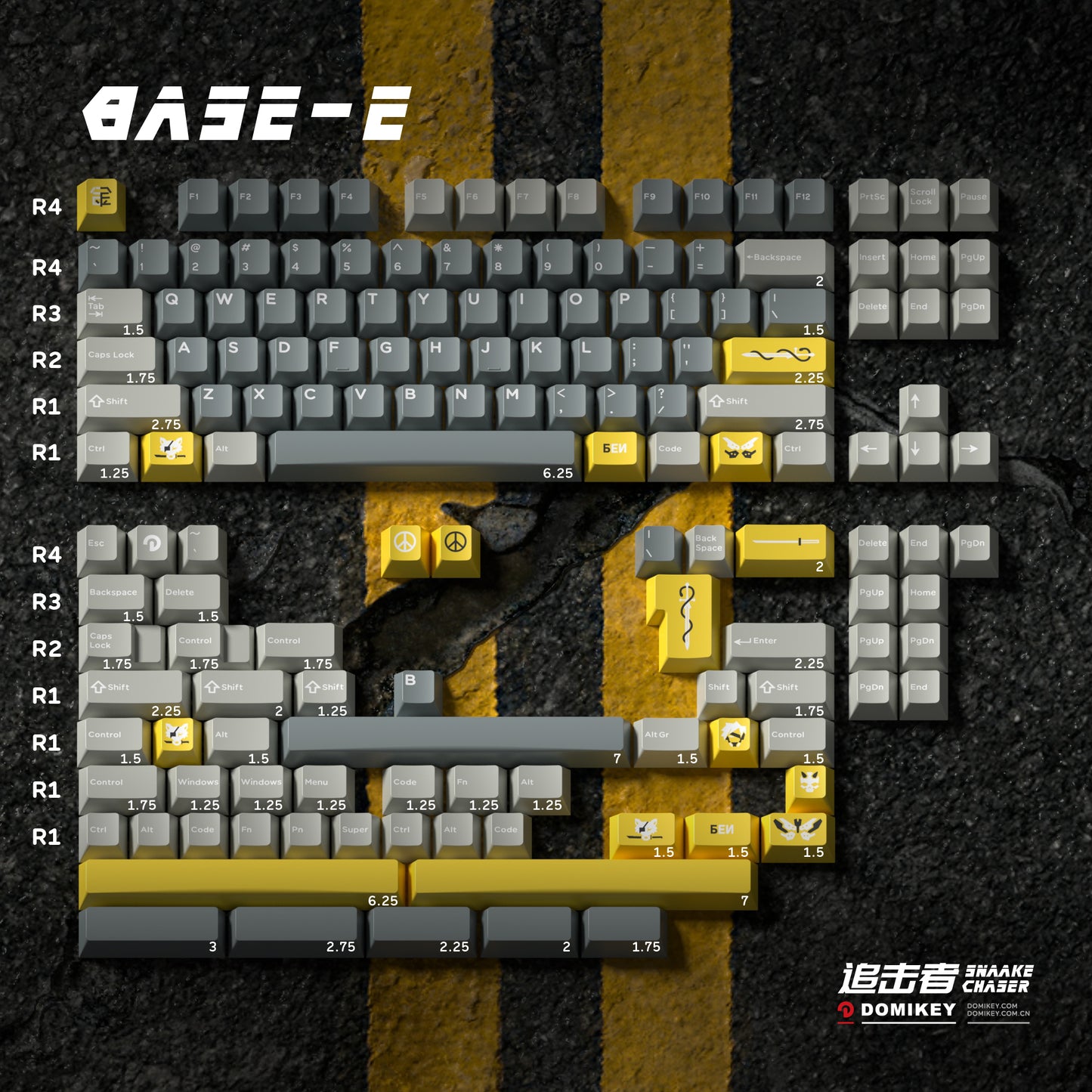 Domikey Snaake Chaser Keycap Set-Chosfox