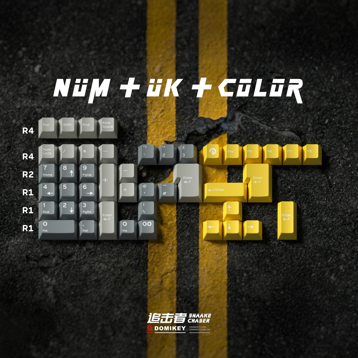 Domikey Snaake Chaser Keycap Set-Chosfox