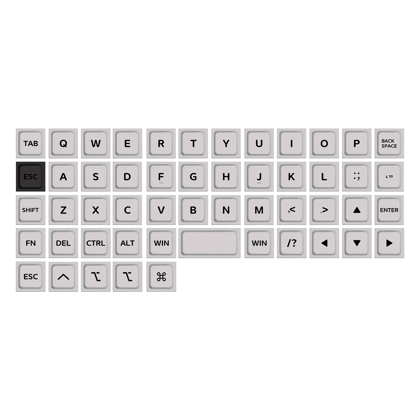 Chosfox LAK Low-profile  Keycaps Set