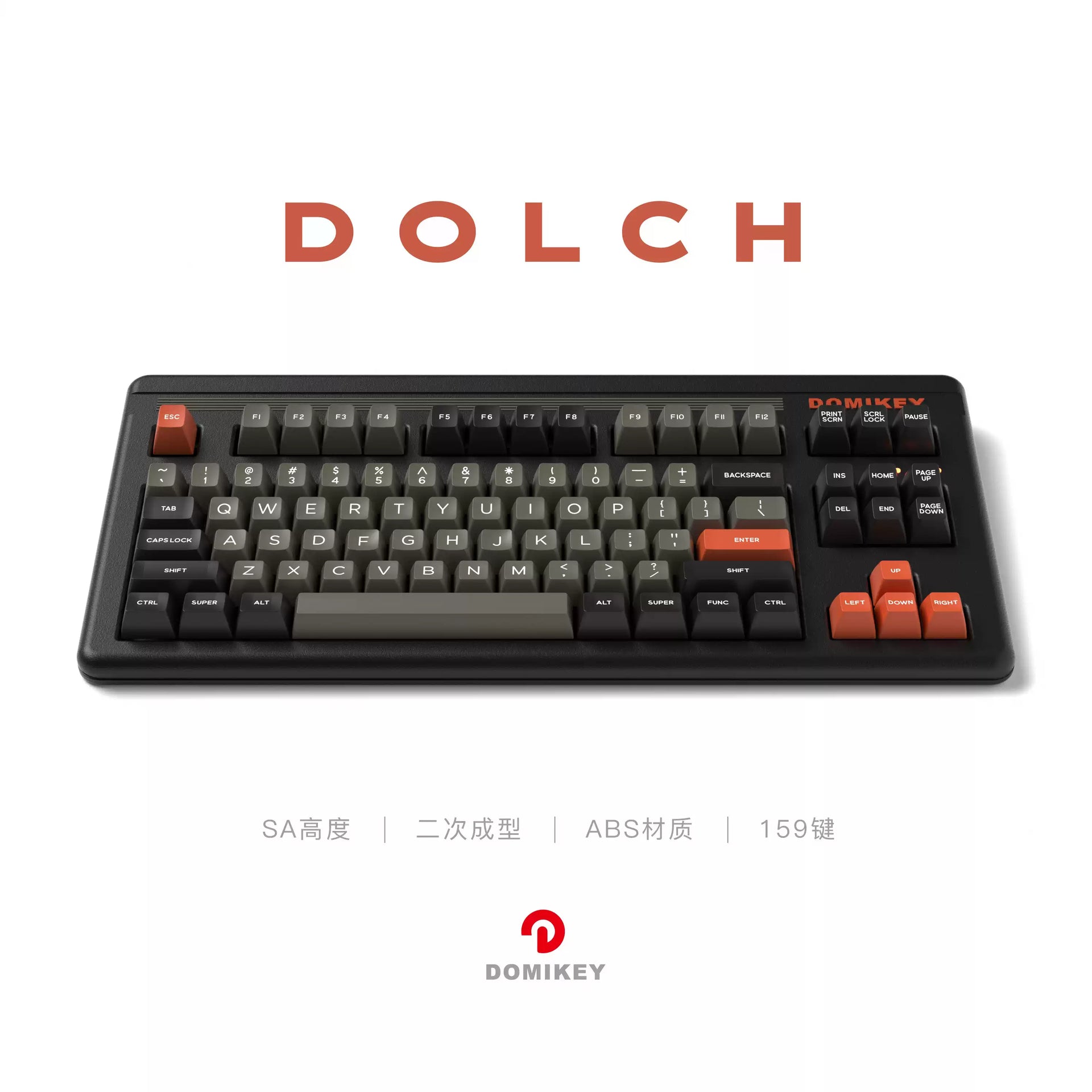 Domikey DOLCH SA Profile ABS Doubleshot Keycaps-Chosfox