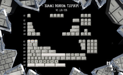 ZERO-G X HAMMER WORKS | Jeu de touches PBT MIRROR IMAGE CHERRY PROFILE