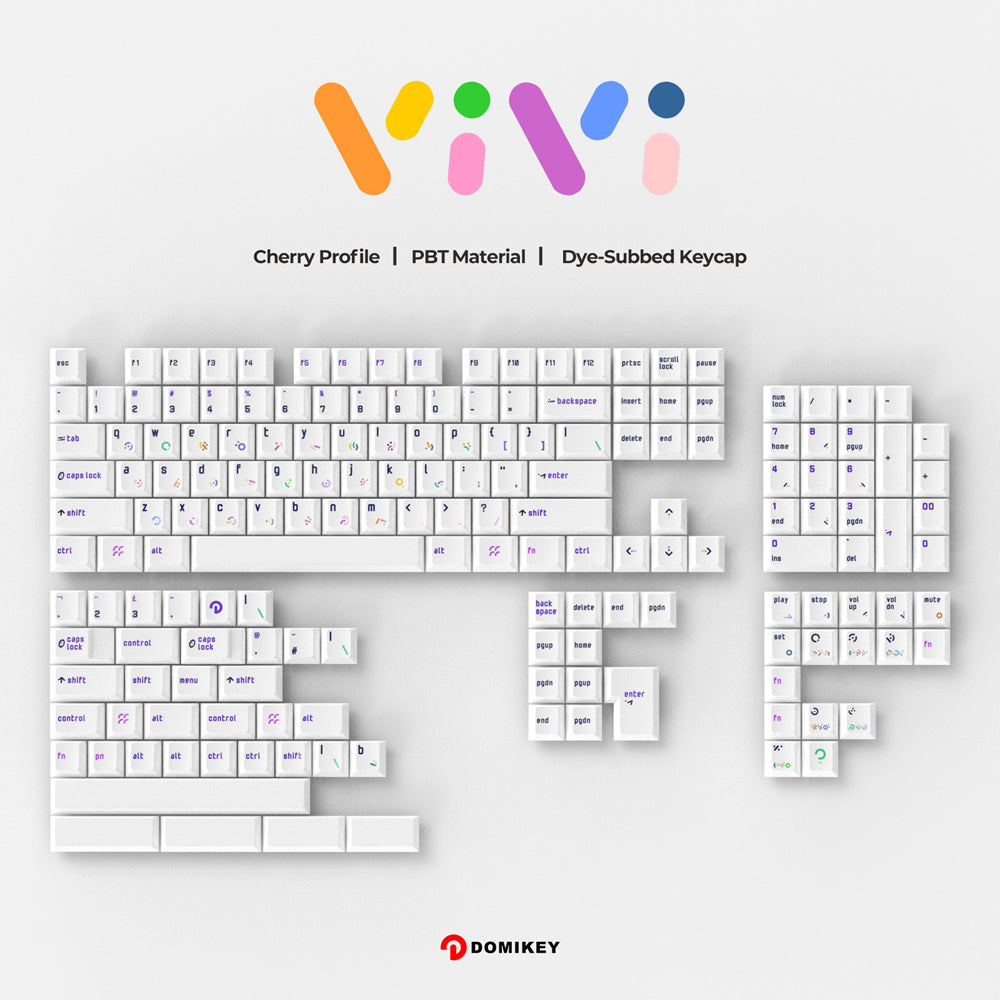 Domikey VIVI Cherry Profile Keycaps-Chosfox