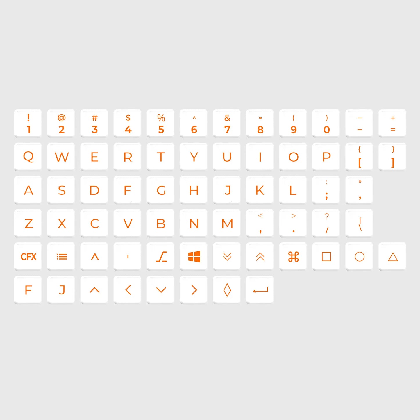 Chosfox CFX Warm White Low-profile Keycap Set