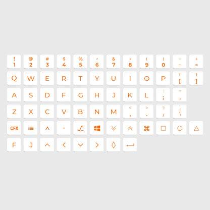 Chosfox CFX Warm White Low-profile Keycap Set