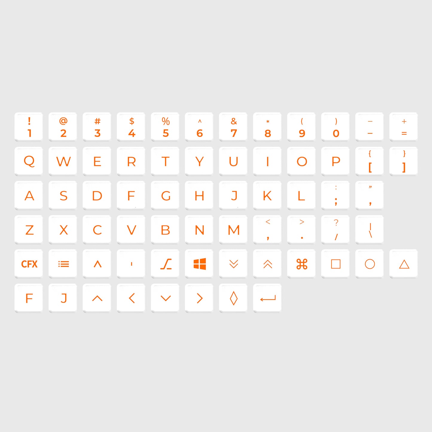 Chosfox CFX Low-profile Keycap Set for Choc V1-66 Keys（Presale）